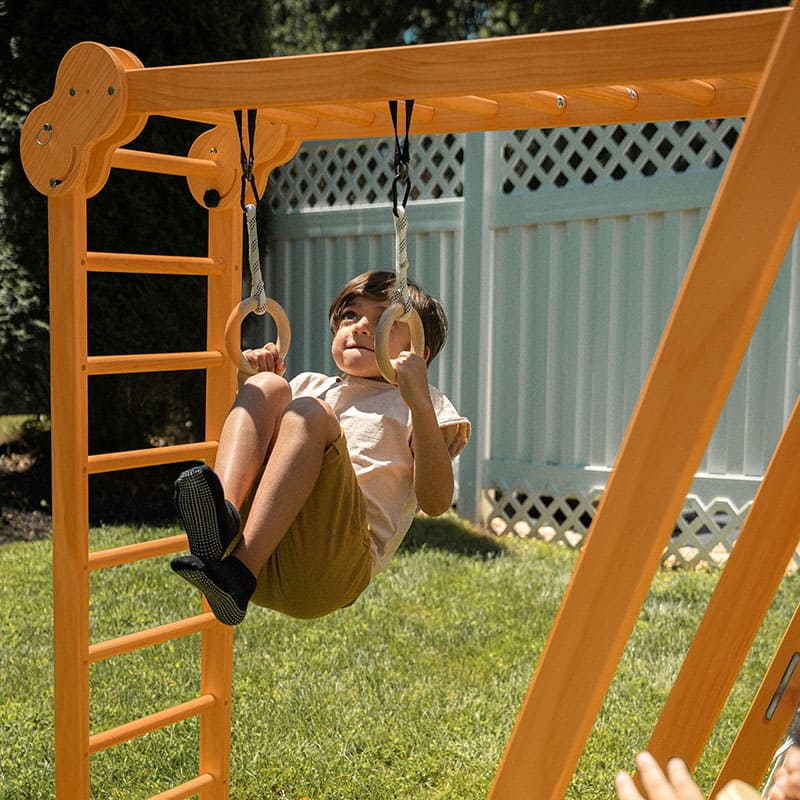 chestnut_outdoor_and_indoor_8_in_1_jungle_gym_for_toddlers_playset_boy_hanging