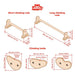 Children's Home Gym – short bars long bars and holds dimension diagrams