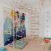 Children's Home Gym – kid reaching overhead from the rope ladder