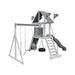 climber 35 vinyl swing set ash wood gray front left