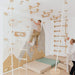 Wood and Hearts Climbing Wall Playground – kid climbing the mountain wall