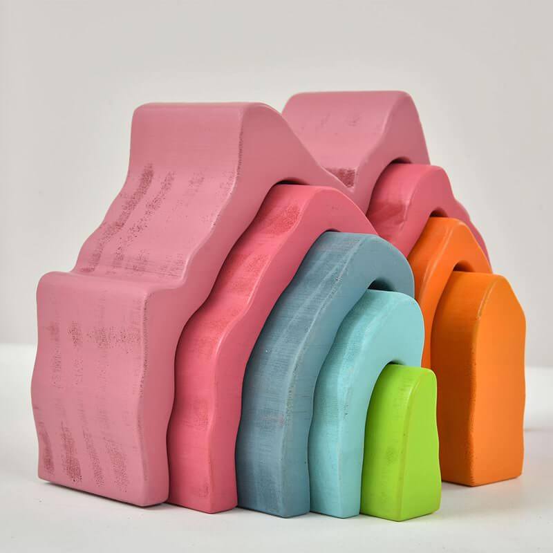 Avenlur Wooden Rainbow Stacking Toy in Various Shapes