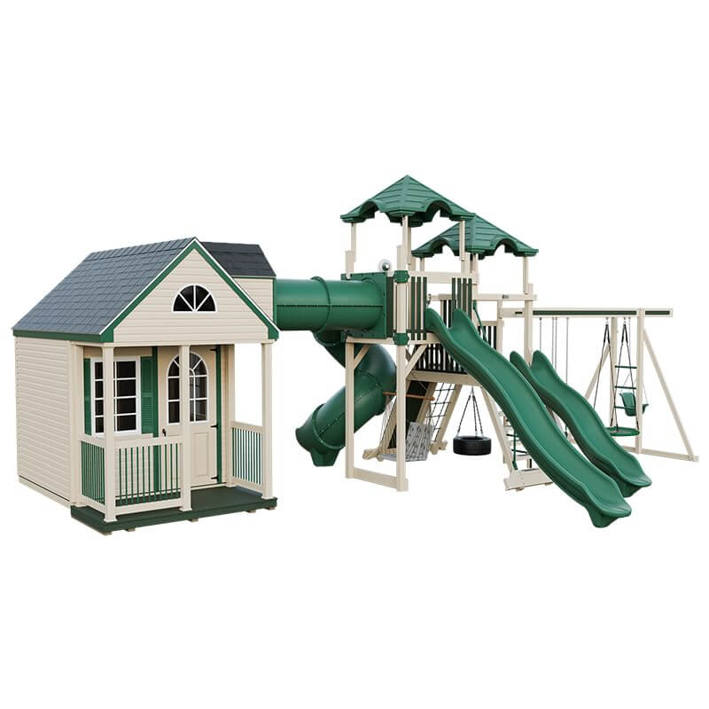 Cottage Escape Vinyl Playhouse with Porch — Extreme Kids World