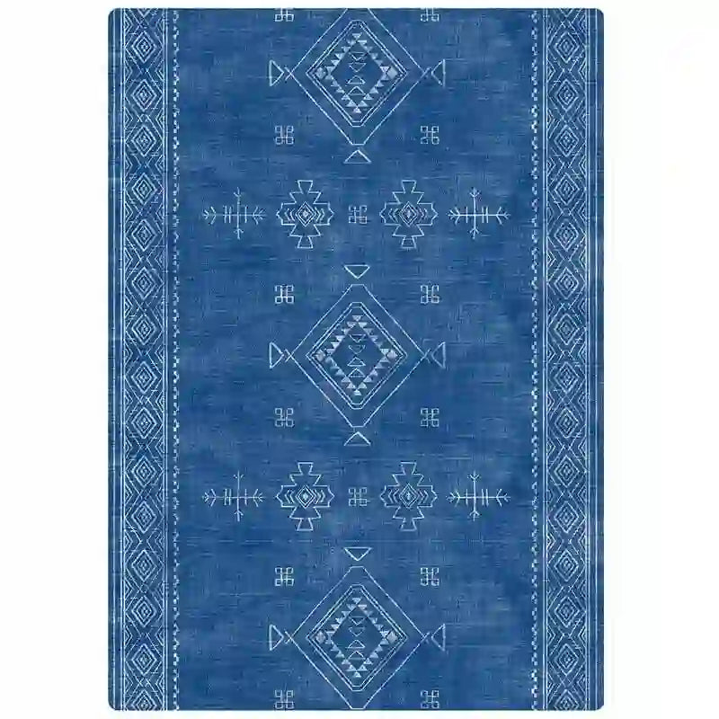 Dakota Blue Shwally Playmat showing the blue geometric front design