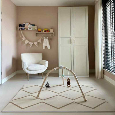 eeveve beni autumn gold double sided playmat in a playroom
