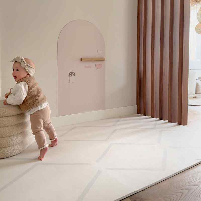 Eeveve Beni Cashmere Double Sided Play Mat in a playroom