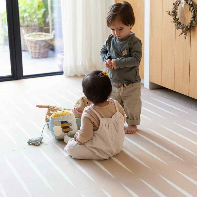eeveve lucio desert sand double sided playmat with toddlers