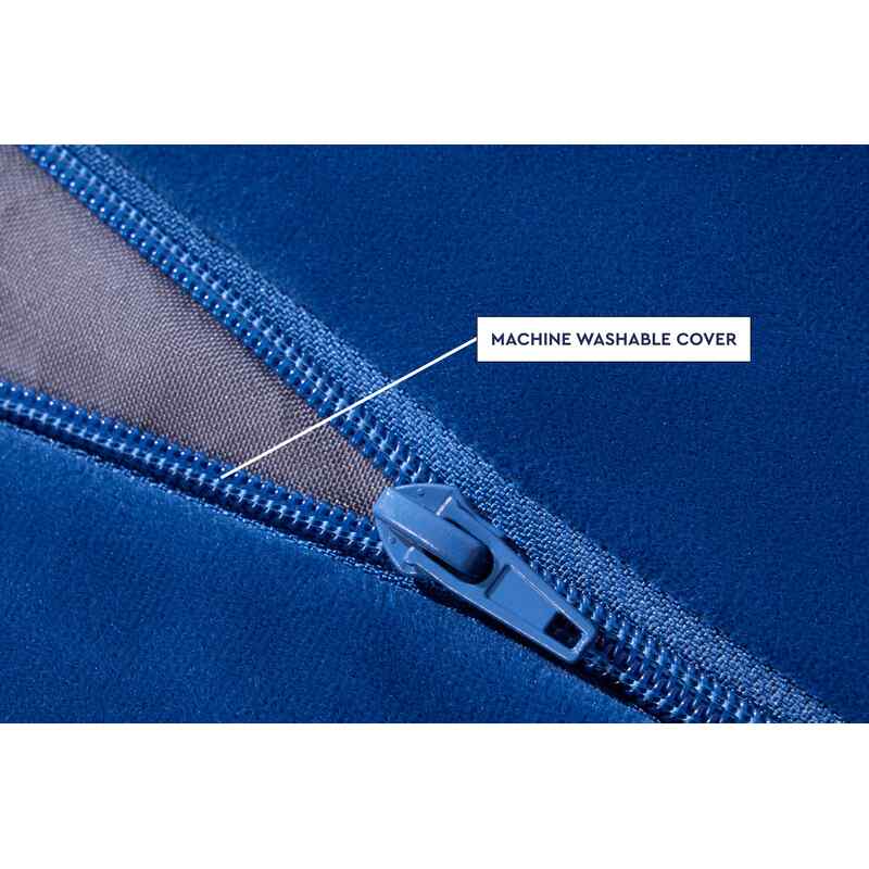 Cloud Comfort Bean Bag (Small) – Navy matte velvet cover zipper detail