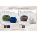Cloud Comfort Bean Bag (Small) – matte velvet and faux fur corduroy fabric comparison