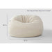 Cloud Comfort Bean Bag (Standard) – Tan chair showing 51 inch diameter and 30 inch height