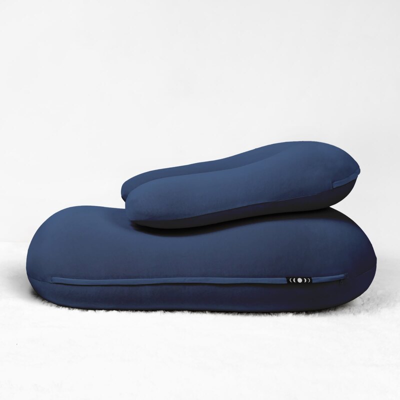 Crescent Backrest – Moon Indigo backrest resting on a separately sold seat