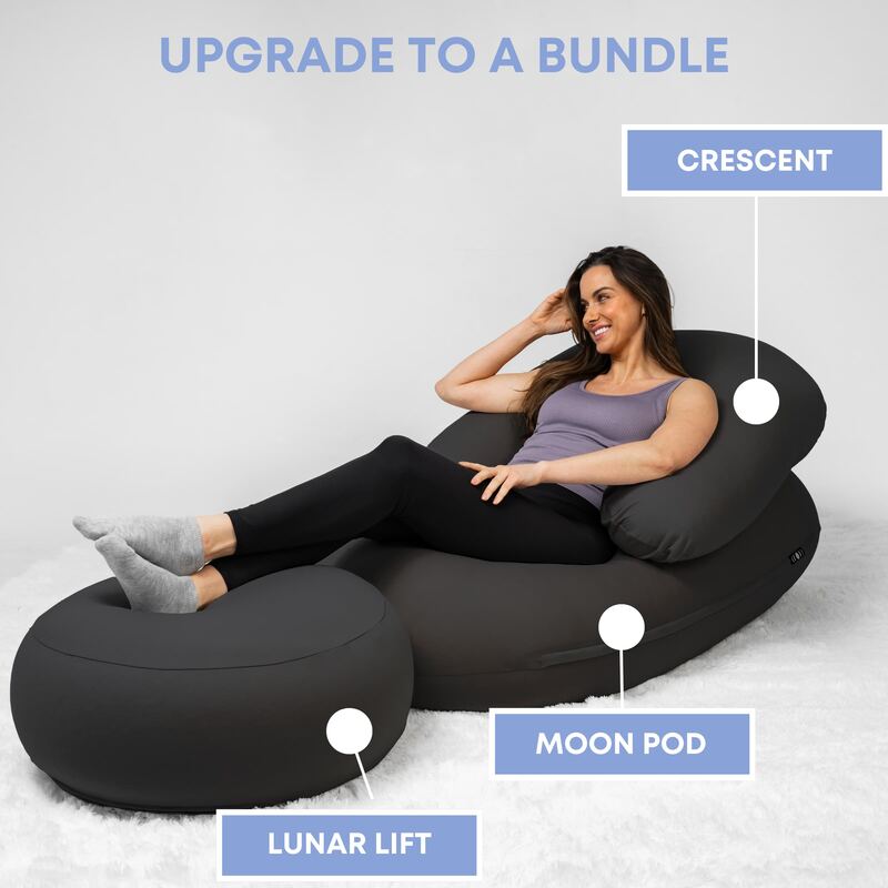 Crescent Backrest – Cosmic Ash accessory setup with separately sold seat and footrest