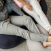 Double Moon Pod – overhead detail of two people sharing the seat