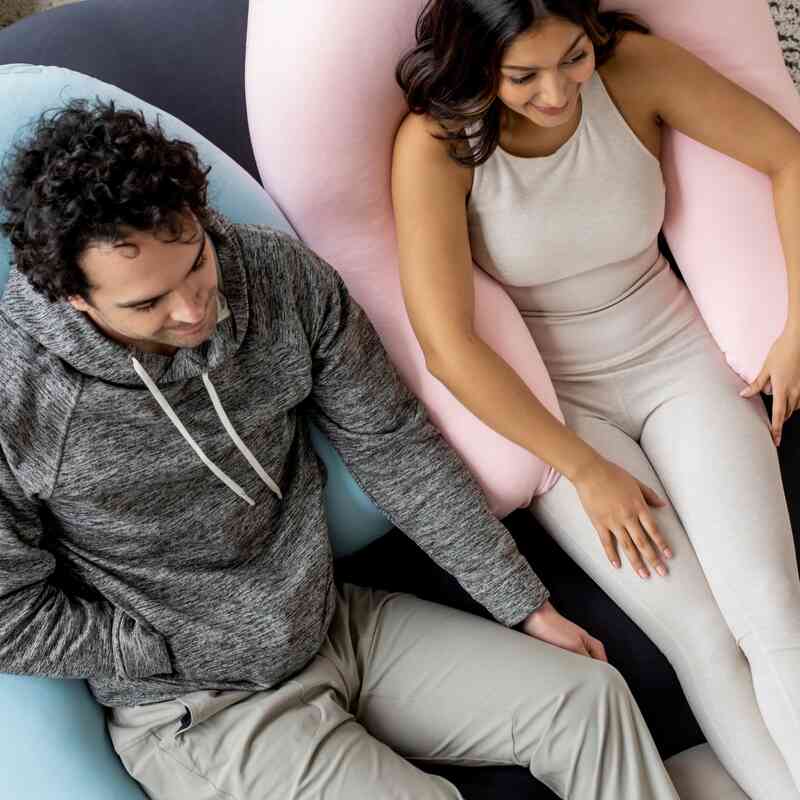 Double Moon Pod – overhead lifestyle view with separately sold backrests