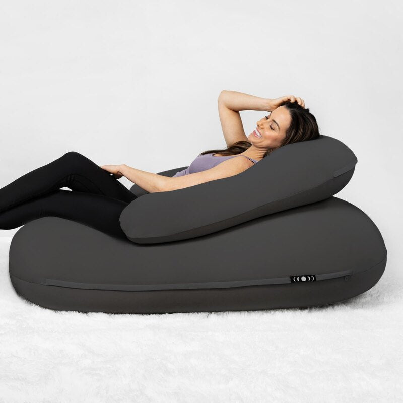 Moon Pod + Backrest Bundle – Cosmic Ash seat and backrest in use