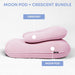 Moon Pod + Backrest Bundle – Rose Quartz diagram labeling the included seat and backrest