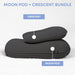 Moon Pod + Backrest Bundle – Cosmic Ash diagram labeling the included seat and backrest