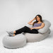 Moon Pod Bundle (Moon Pod + Backrest + Footrest) – Space Gray seat, backrest and footrest in use