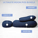 Moon Pod Bundle (Moon Pod + Backrest + Footrest) – Moon Indigo diagram labeling all three included pieces