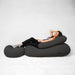Moon Pod Bundle (Moon Pod + Backrest + Footrest) – side view of Cosmic Ash seat, backrest and footrest in use