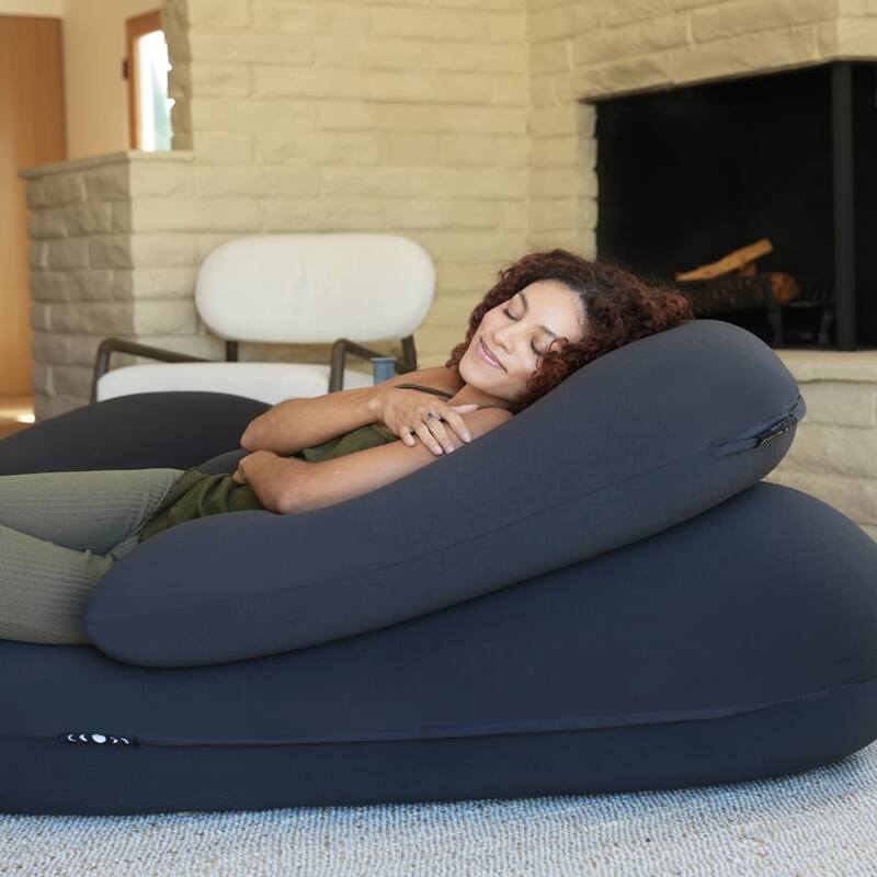 Moon Pod Bundle (Moon Pod + Backrest + Footrest) – Moon Indigo seat and backrest shown without the included footrest