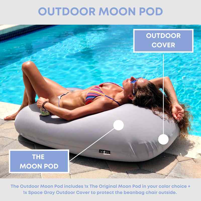 Outdoor Moon Pod – diagram labeling the included Moon Pod and Space Gray outdoor cover