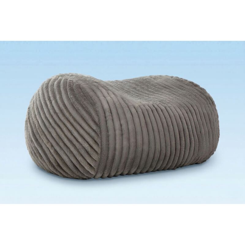Cloud Comfort Bean Bag (Double) – Grey faux fur corduroy front view