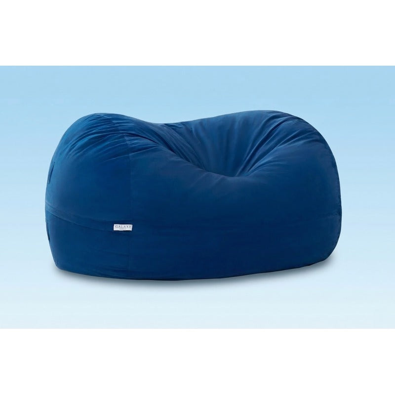 Cloud Comfort Bean Bag (Double) – Navy matte velvet front view