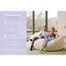 Cloud Comfort Bean Bag (Double) – Double chair features beside two adults sharing a Cream seat
