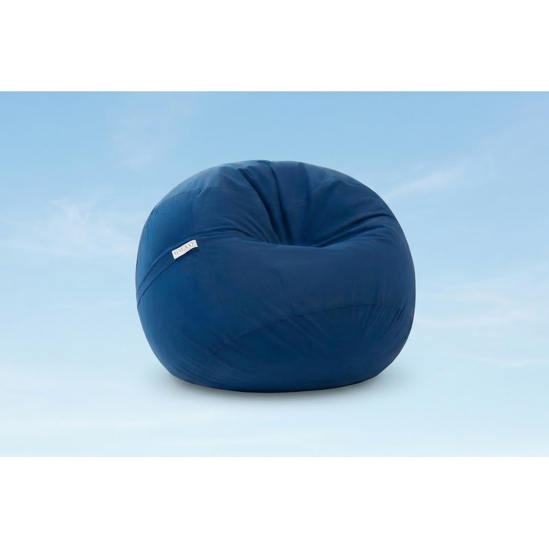 Cloud Comfort Bean Bag (Small) – Navy matte velvet front view