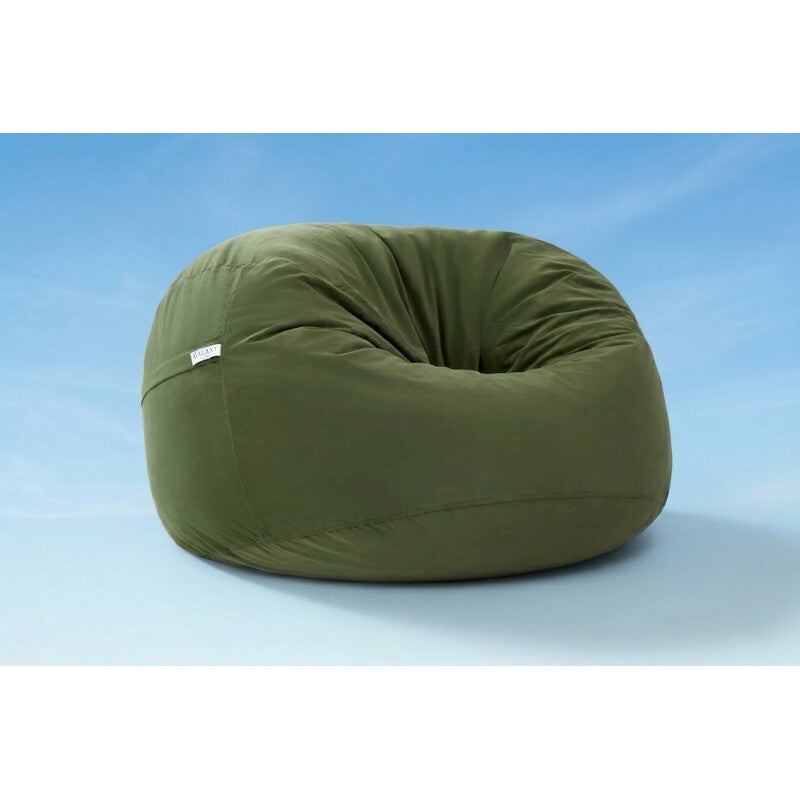 Cloud Comfort Bean Bag (Standard) – Olive Green matte velvet front view