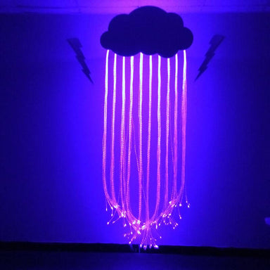 Experia Fiber Optic Rain Cloud Sensory Light glowing purple