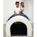 Two children climbing on the Experia Fiber Optic Tranquility Sensory Tunnel