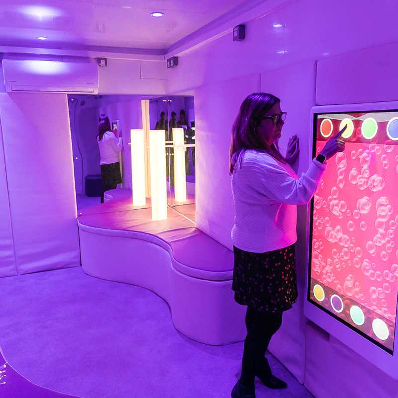 Experia IntelliTouch Bubble Wall Panel – installed in a sensory room