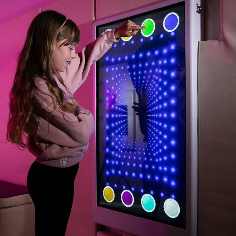 Experia IntelliTouch Infinity Panel – user adjusting interactive controls