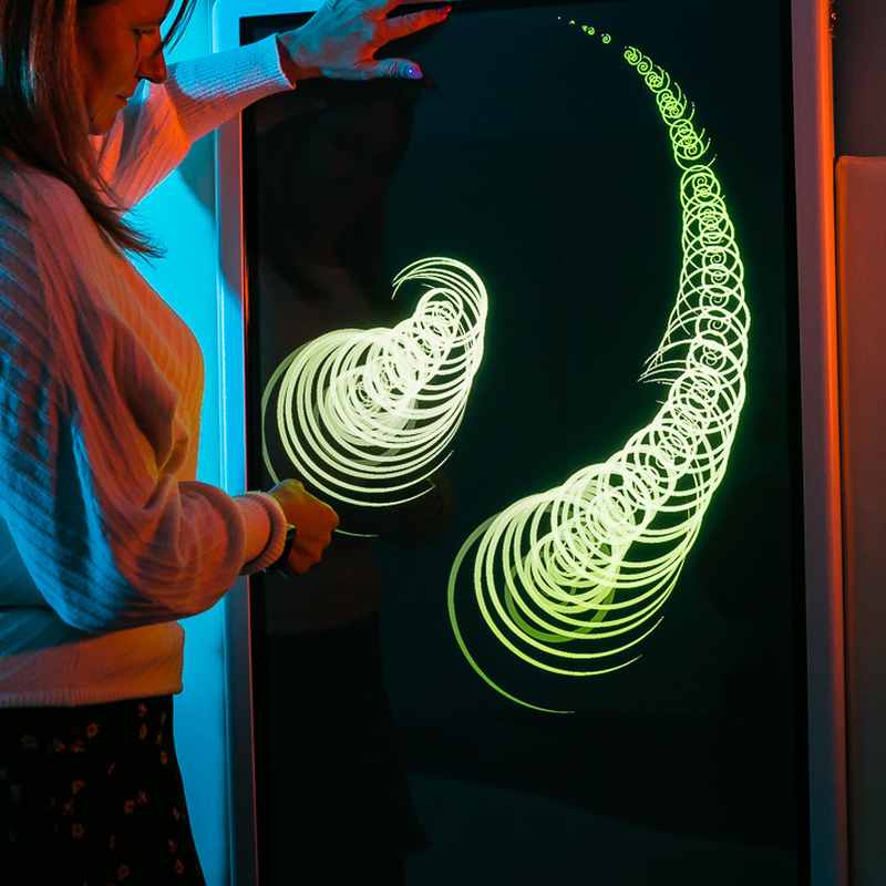 Experia IntelliTouch Musical Touch Panel – user creating white sound pattern