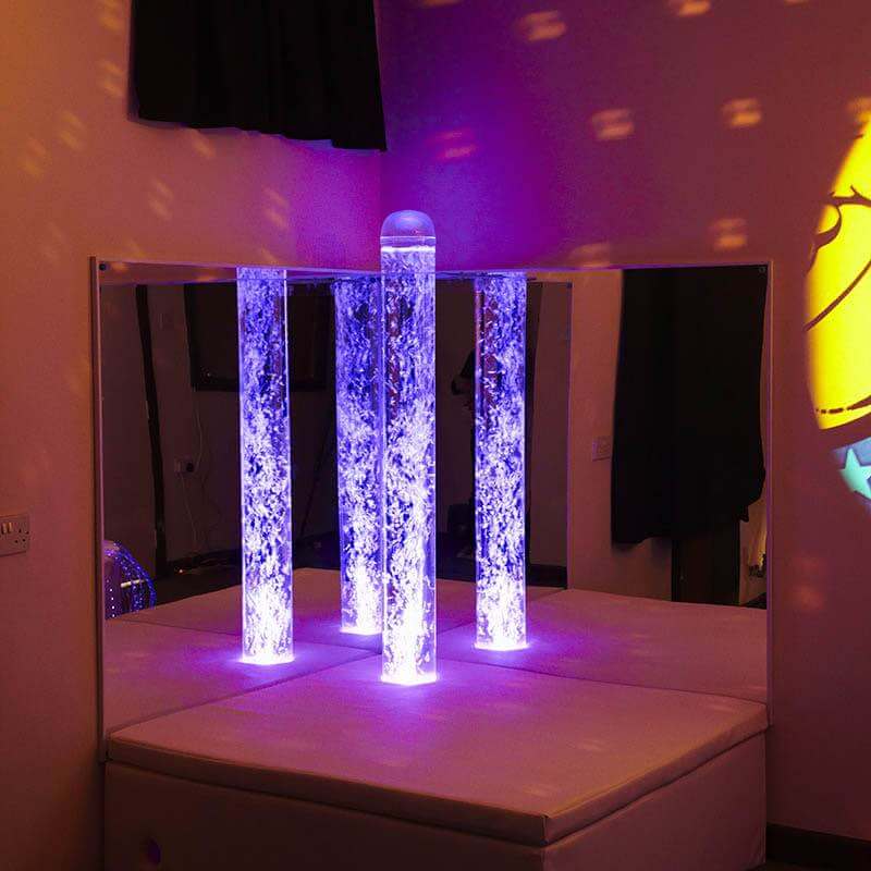 Experia Interactive LED Bubble Tube Corner glowing purple