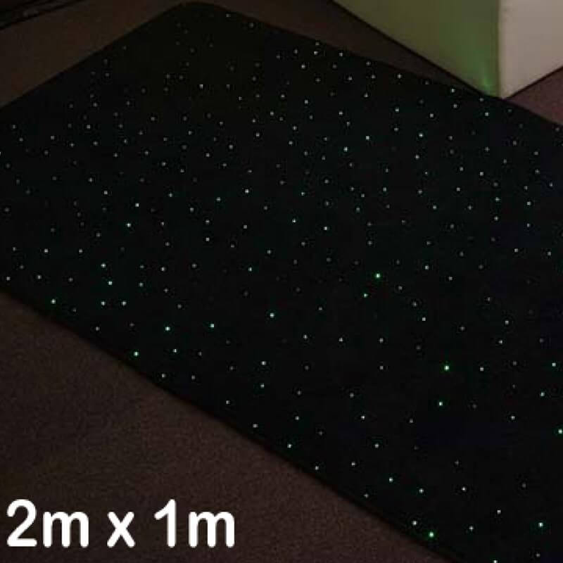 Experia LED Fiber Optic Carpet 2 m x 1 m dimension illustration
