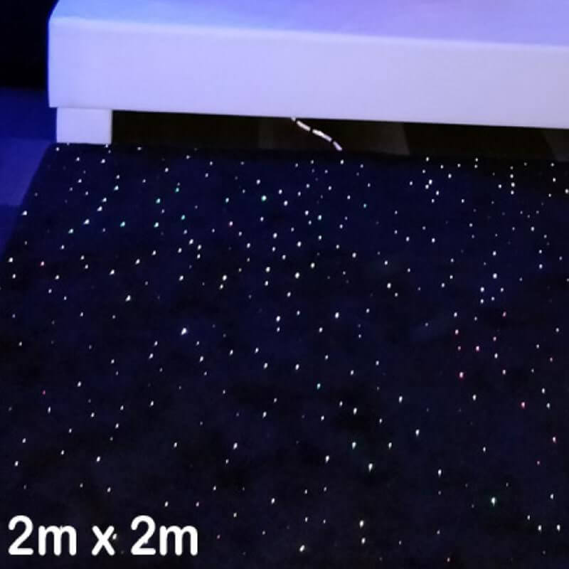 Experia LED Fiber Optic Carpet 2 m x 2 m dimension illustration
