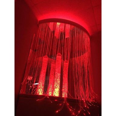 Experia Sensory Cocoon with red bubble tube and fiber optic lighting