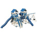 fortress amish made playset with fort almond blue front left