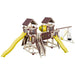 fortress amish made playset with fort almond red yellow front left