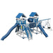 fortress amish made playset with fort ash wood blue front left