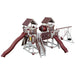 fortress amish made playset with fort ash wood red front left