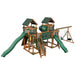 fortress amish made playset with fort chestnut wood green front left