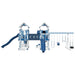 fortress amish made playset with fort white blue front