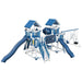 fortress amish made playset with fort white blue front left