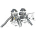 fortress amish made playset with fort white gray front left