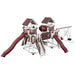 fortress amish made playset with fort white red front left
