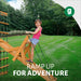 Frontier Swing Set – climbing ramp in use
